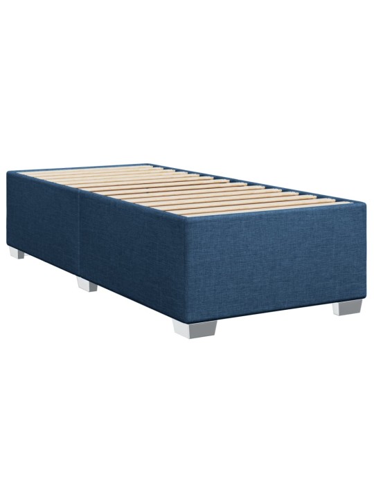Box spring postel s matrací modrá 90x200 cm textil