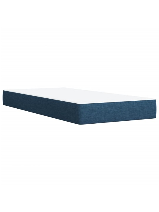 Box spring postel s matrací modrá 90x200 cm textil