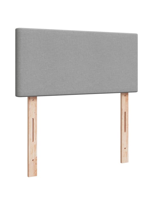 Box spring postel s matrací světle šedý 100 x 200 cm textil