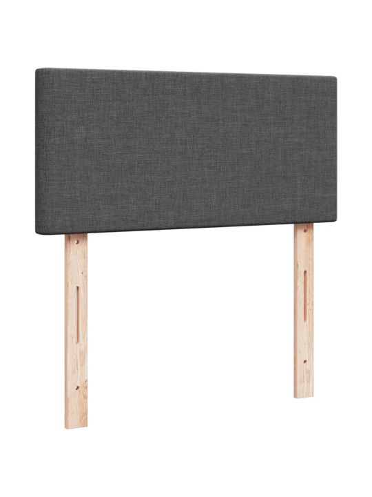 Box spring postel s matrací tmavě šedá 100 x 200 cm textil