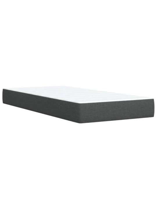 Box spring postel s matrací tmavě šedá 100 x 200 cm textil