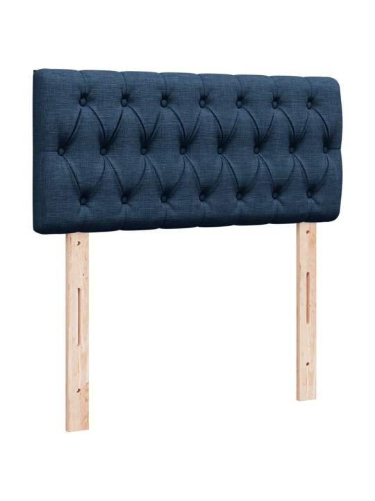 Box spring postel s matrací modrá 100 x 200 cm textil