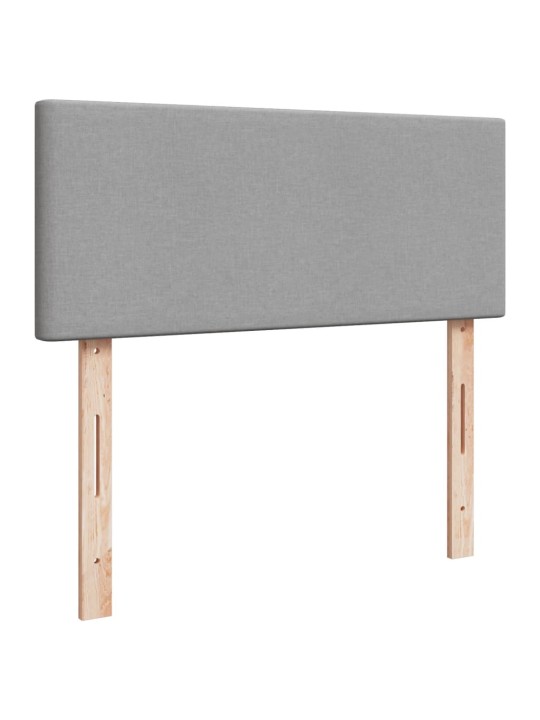 Box spring postel s matrací světle šedá 120x190 cm textil