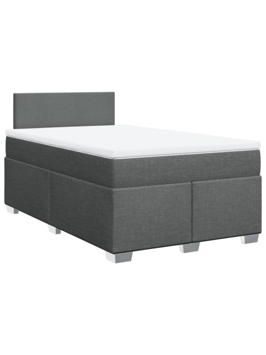 Box spring postel s matrací tmavě šedá 120x190 cm textil