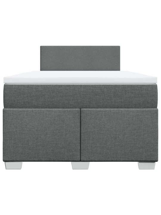 Box spring postel s matrací tmavě šedá 120x190 cm textil