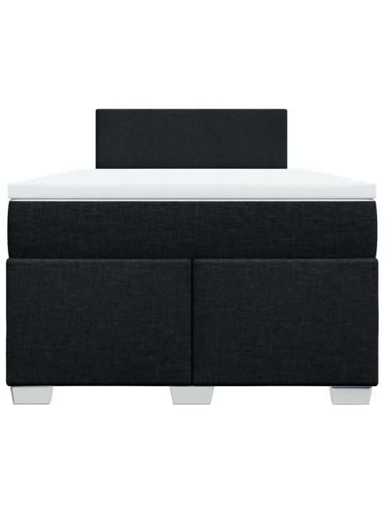 Box spring postel s matrací černá 120x190 cm textil