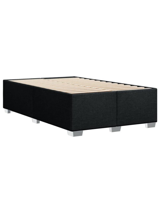Box spring postel s matrací černá 120x190 cm textil