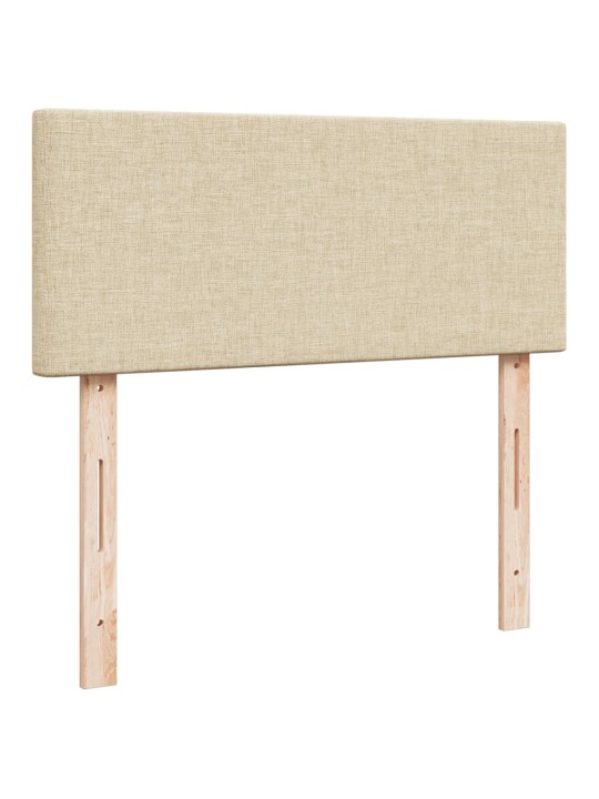Box spring postel s matrací krémová 120x190 cm textil