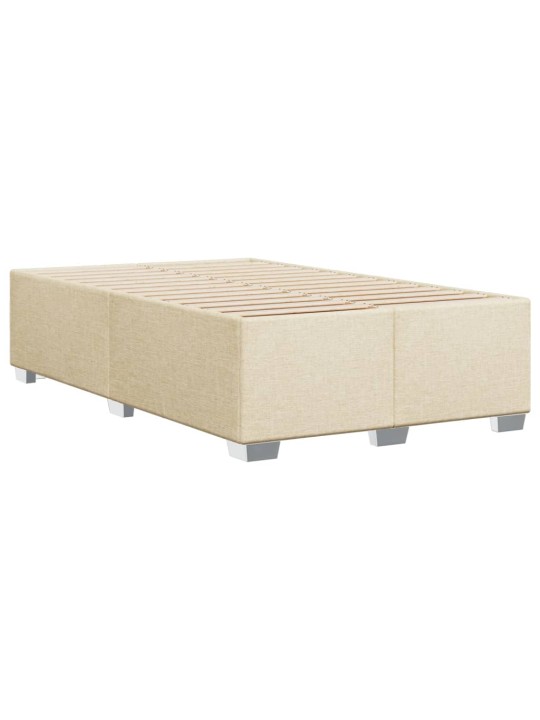 Box spring postel s matrací krémová 120x190 cm textil