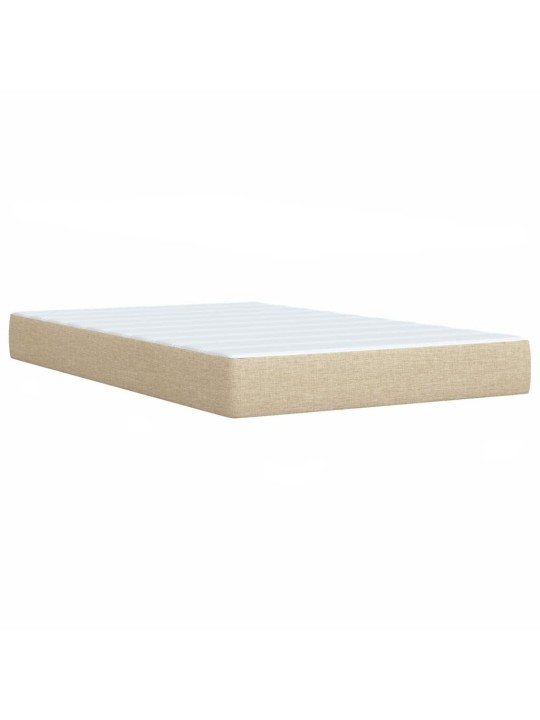 Box spring postel s matrací krémová 120x190 cm textil