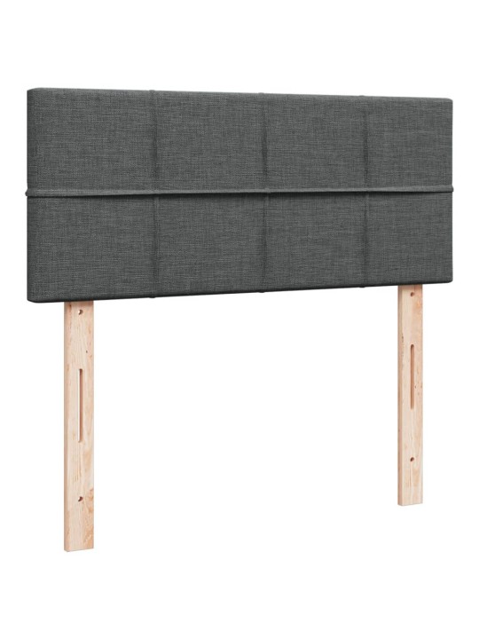 Box spring postel s matrací tmavě šedá 120x190 cm textil