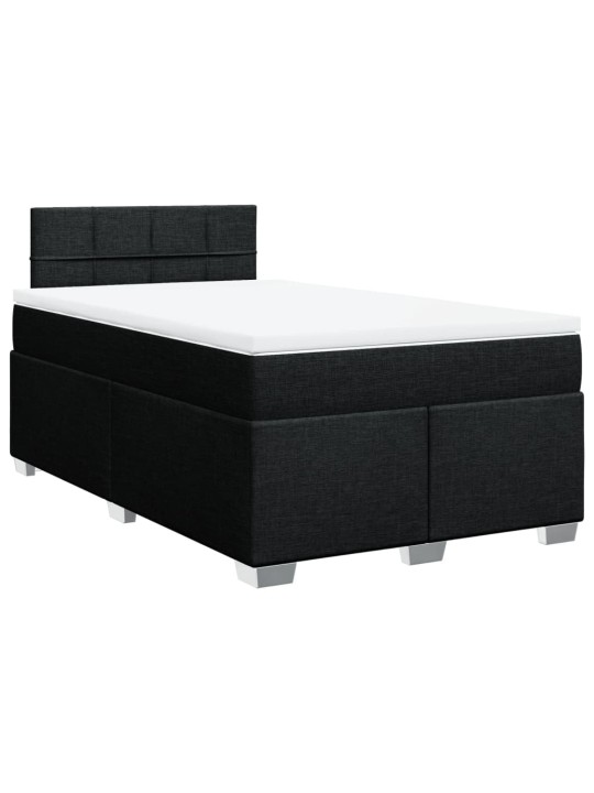 Box spring postel s matrací černá 120x190 cm textil