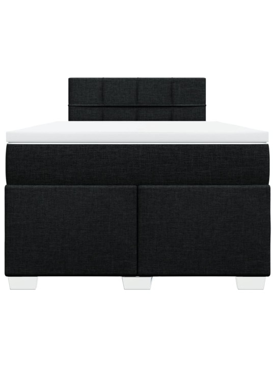 Box spring postel s matrací černá 120x190 cm textil