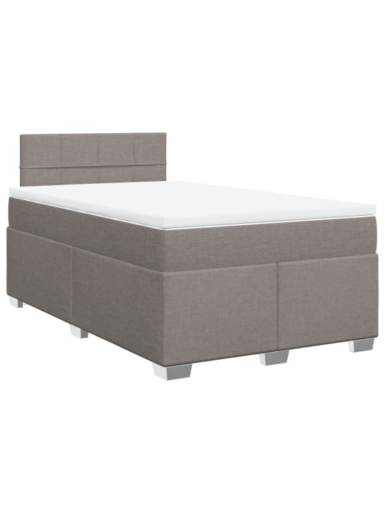 Box spring postel s matrací taupe 120x190 cm textil