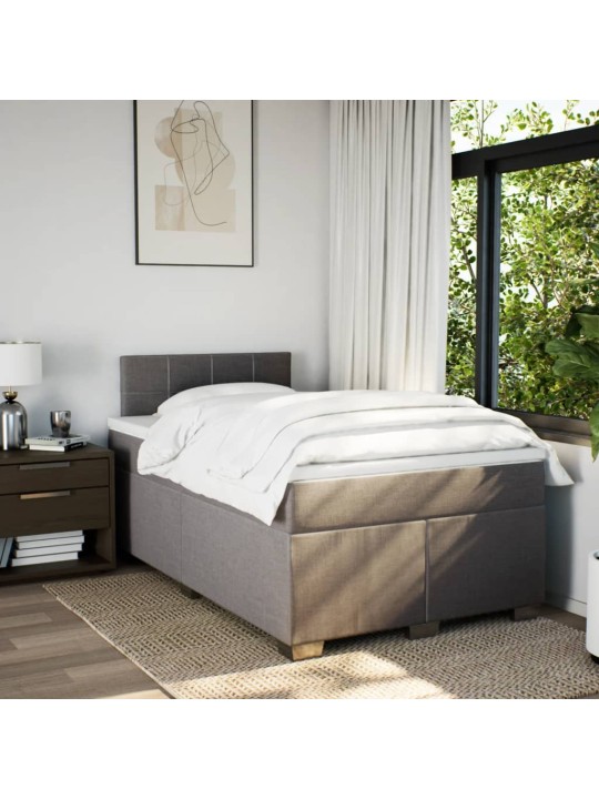Box spring postel s matrací taupe 120x190 cm textil