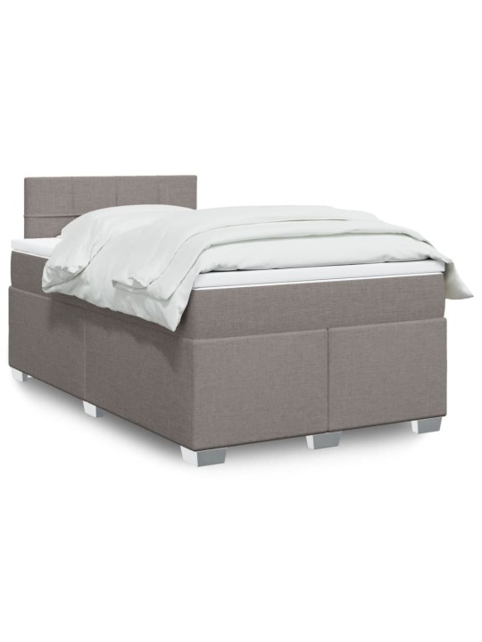 Box spring postel s matrací taupe 120x190 cm textil