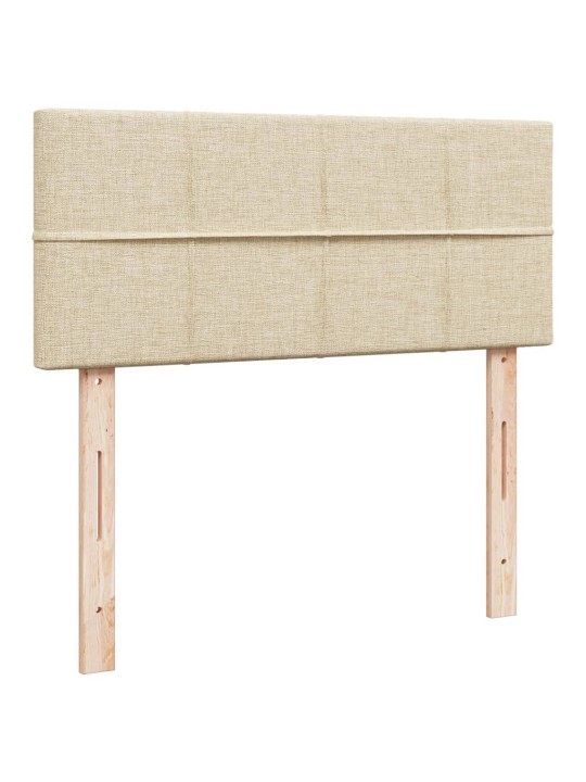 Box spring postel s matrací krémová 120x190 cm textil