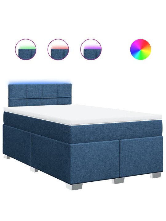 Box spring postel s matrací černá 120x190 cm textil