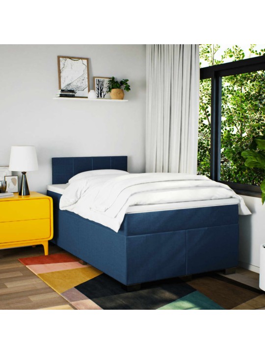 Box spring postel s matrací černá 120x190 cm textil