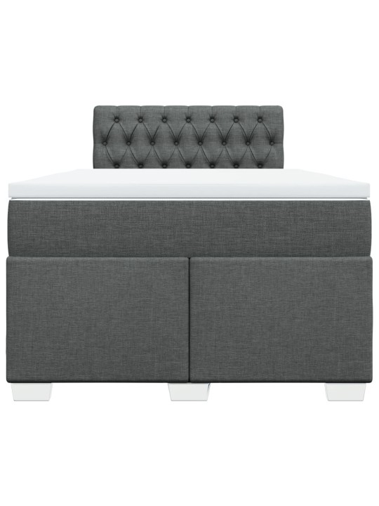 Box spring postel s matrací tmavě šedá 120x190 cm textil