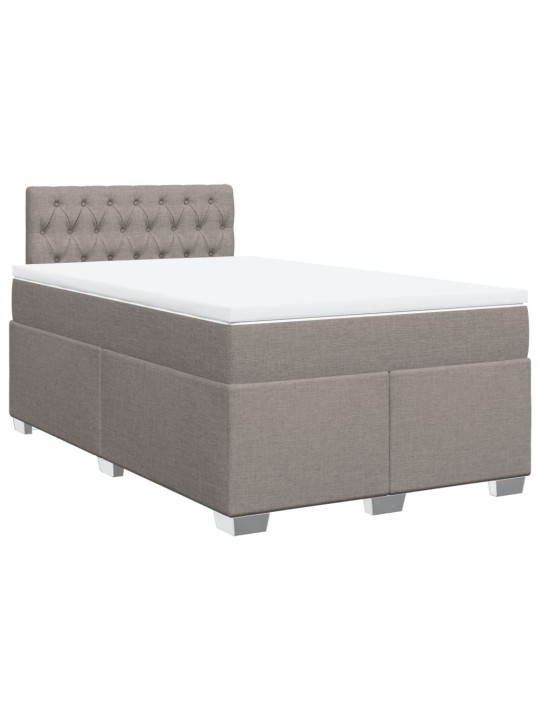 Box spring postel s matrací taupe 120x190 cm textil