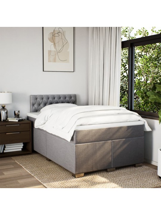 Box spring postel s matrací taupe 120x190 cm textil