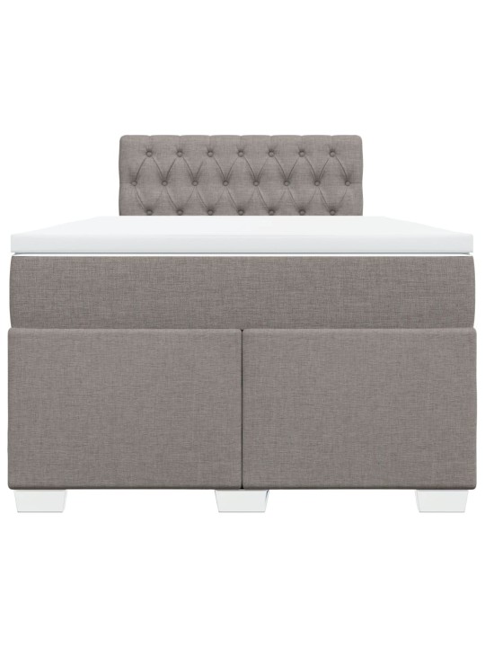 Box spring postel s matrací taupe 120x190 cm textil