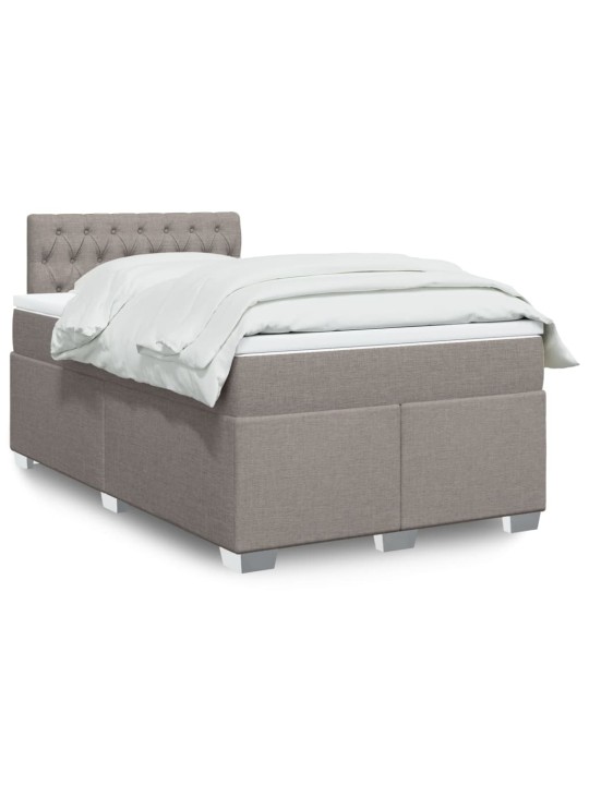Box spring postel s matrací taupe 120x190 cm textil
