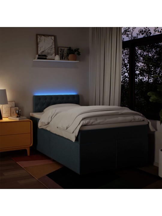 Box spring postel s matrací černá 120x190 cm textil