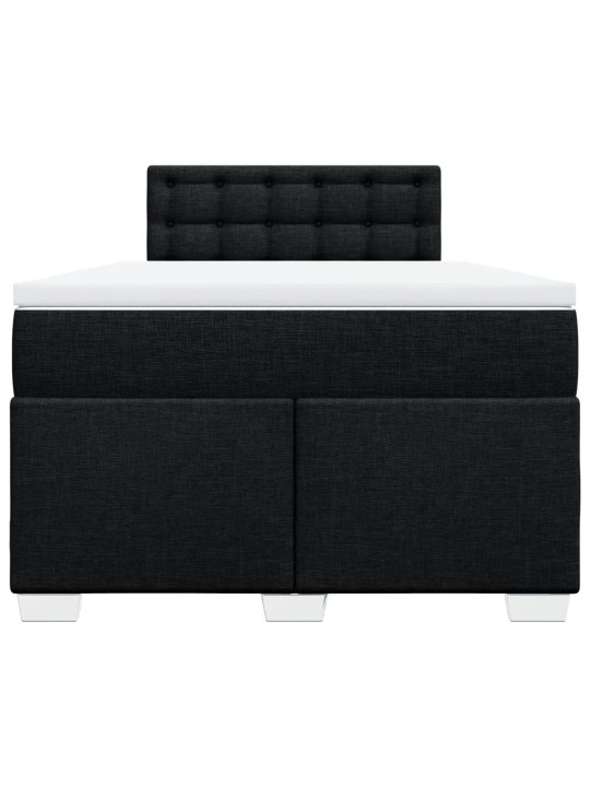 Box spring postel s matrací černá 120x190 cm textil