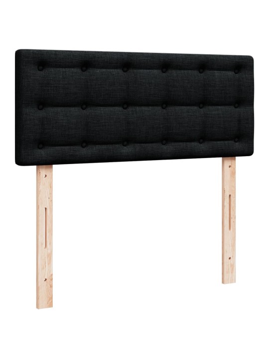 Box spring postel s matrací černá 120x190 cm textil