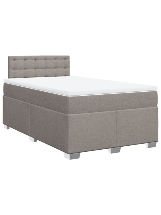Box spring postel s matrací taupe 120x190 cm textil