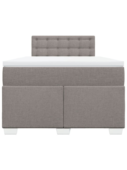 Box spring postel s matrací taupe 120x190 cm textil