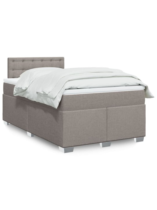 Box spring postel s matrací taupe 120x190 cm textil