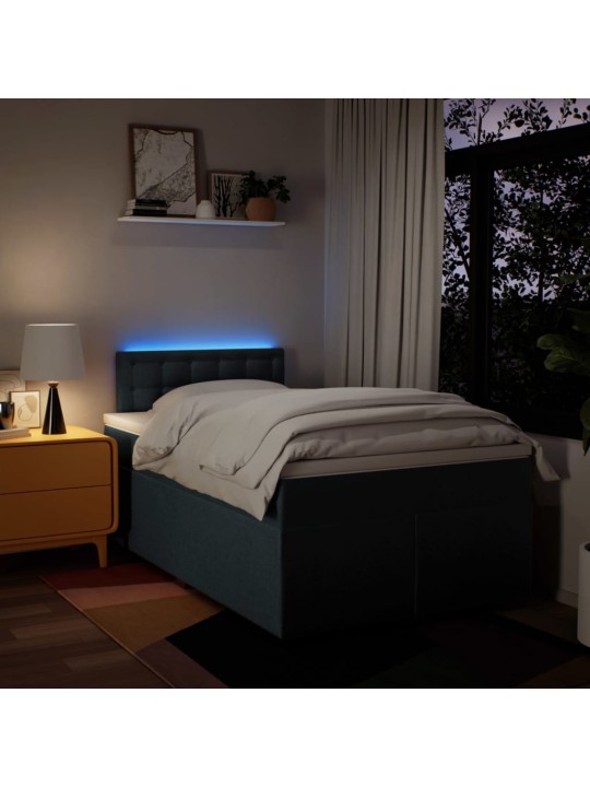 Box spring postel s matrací černá 120x190 cm textil