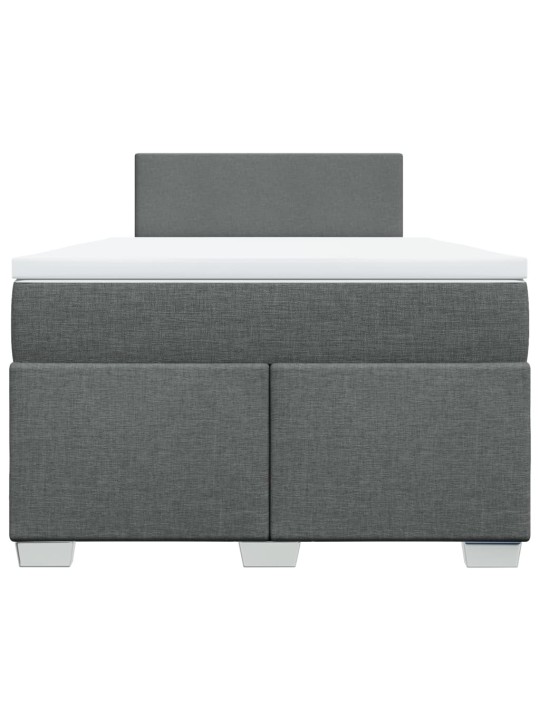 Box spring postel s matrací tmavě šedá 120x200 cm textil