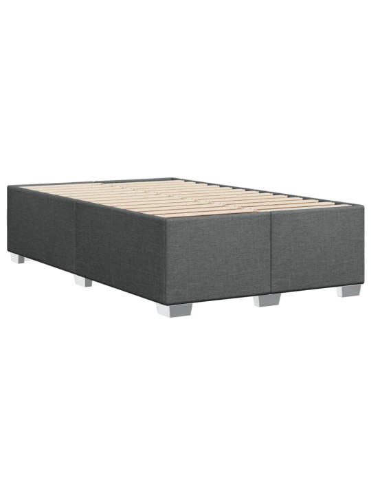 Box spring postel s matrací tmavě šedá 120x200 cm textil