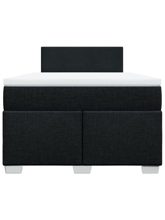 Box spring postel s matrací černá 120x200 cm textil