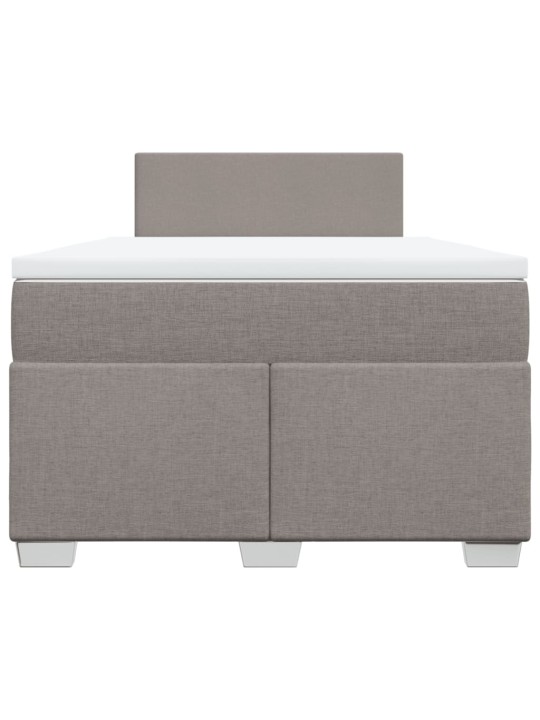 Box spring postel s matrací taupe 120x200 cm textil