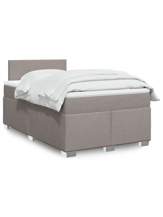 Box spring postel s matrací taupe 120x200 cm textil