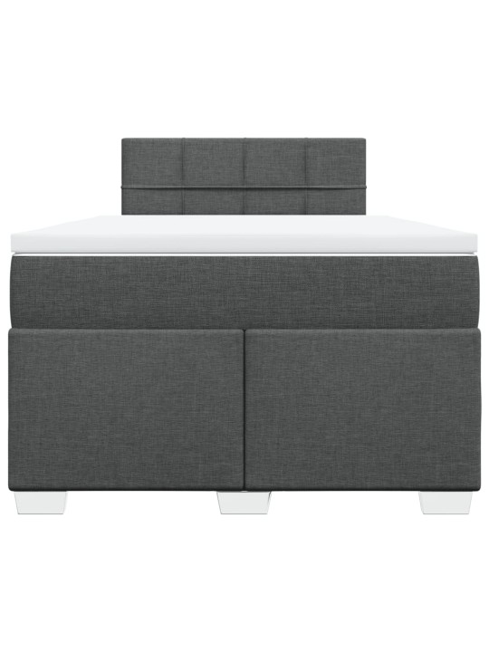 Box spring postel s matrací tmavě šedá 120x200 cm textil