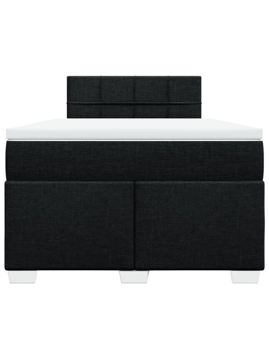 Box spring postel s matrací černá 120x200 cm textil