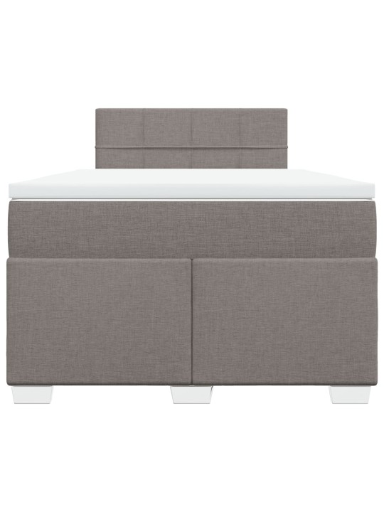 Box spring postel s matrací taupe 120x200 cm textil