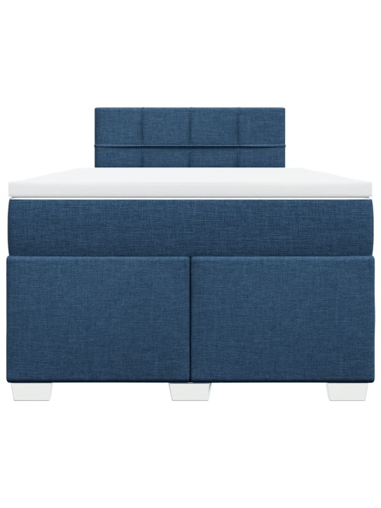 Box spring postel s matrací modrá 120x200 cm textil
