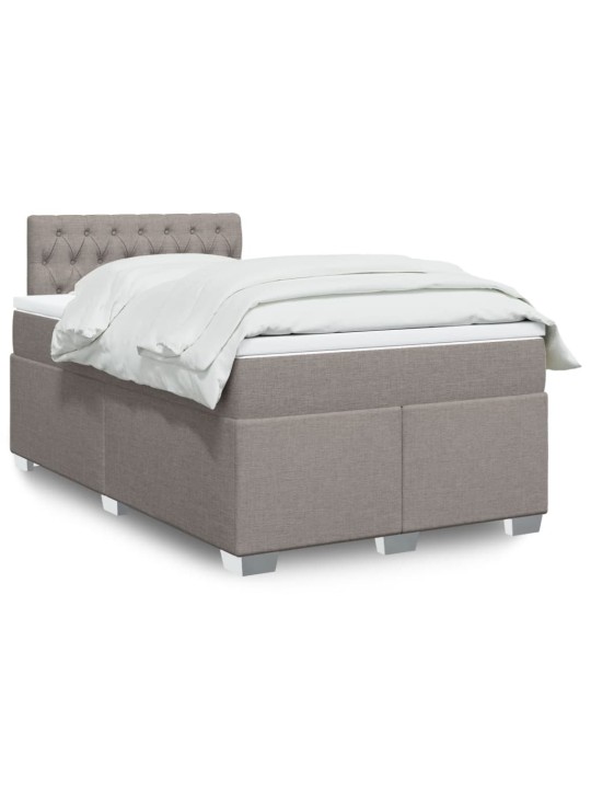 Box spring postel s matrací taupe 120x200 cm textil