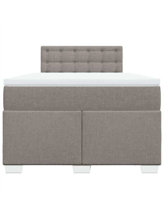 Box spring postel s matrací taupe 120x200 cm textil