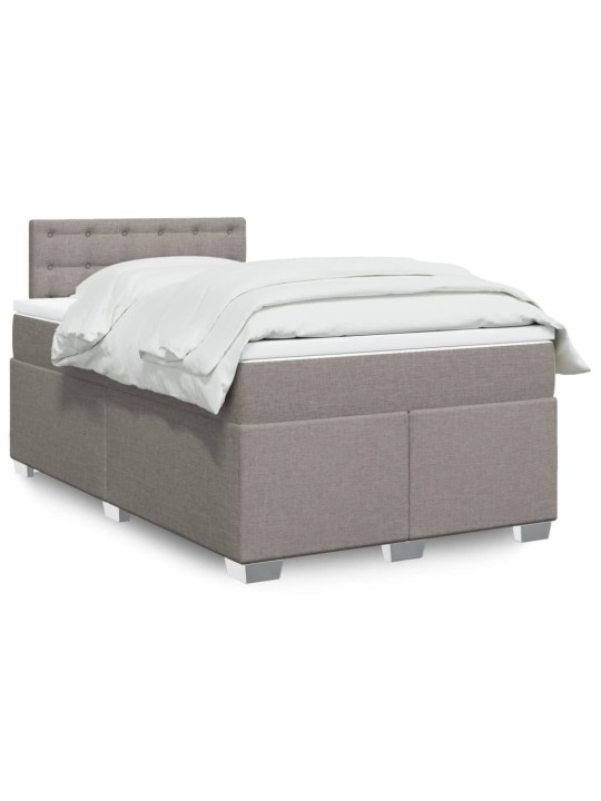 Box spring postel s matrací taupe 120x200 cm textil