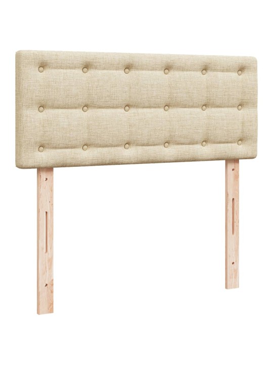 Box spring postel s matrací krémová 120x200 cm textil