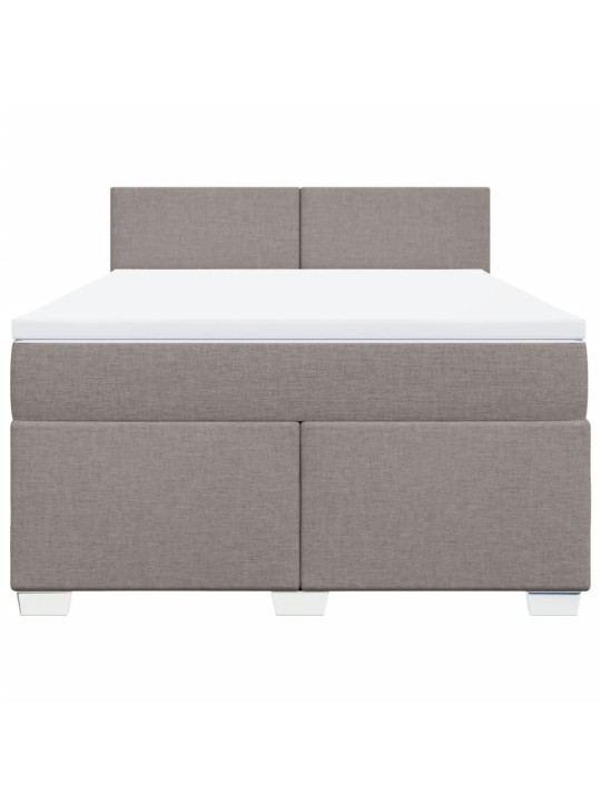 Box spring postel s matrací taupe 140x190 cm textil