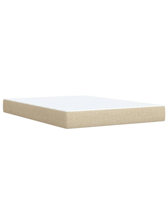Box spring postel s matrací krémová 140x190 cm textil